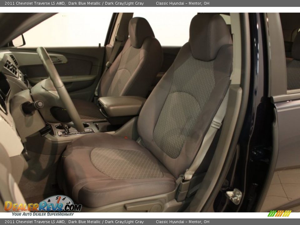 2011 Chevrolet Traverse LS AWD Dark Blue Metallic / Dark Gray/Light Gray Photo #5