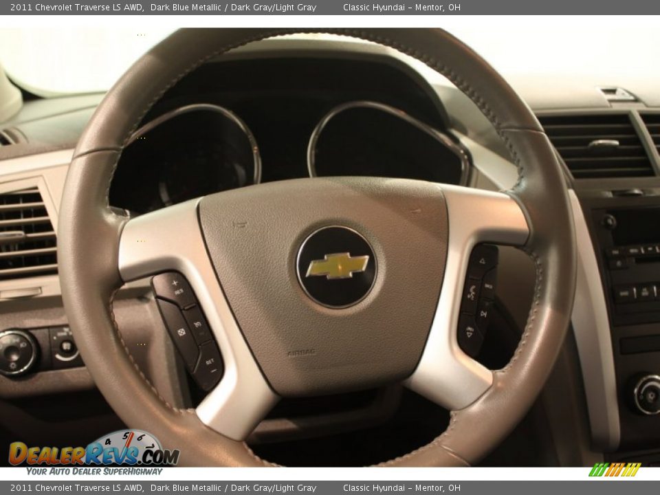 2011 Chevrolet Traverse LS AWD Dark Blue Metallic / Dark Gray/Light Gray Photo #6