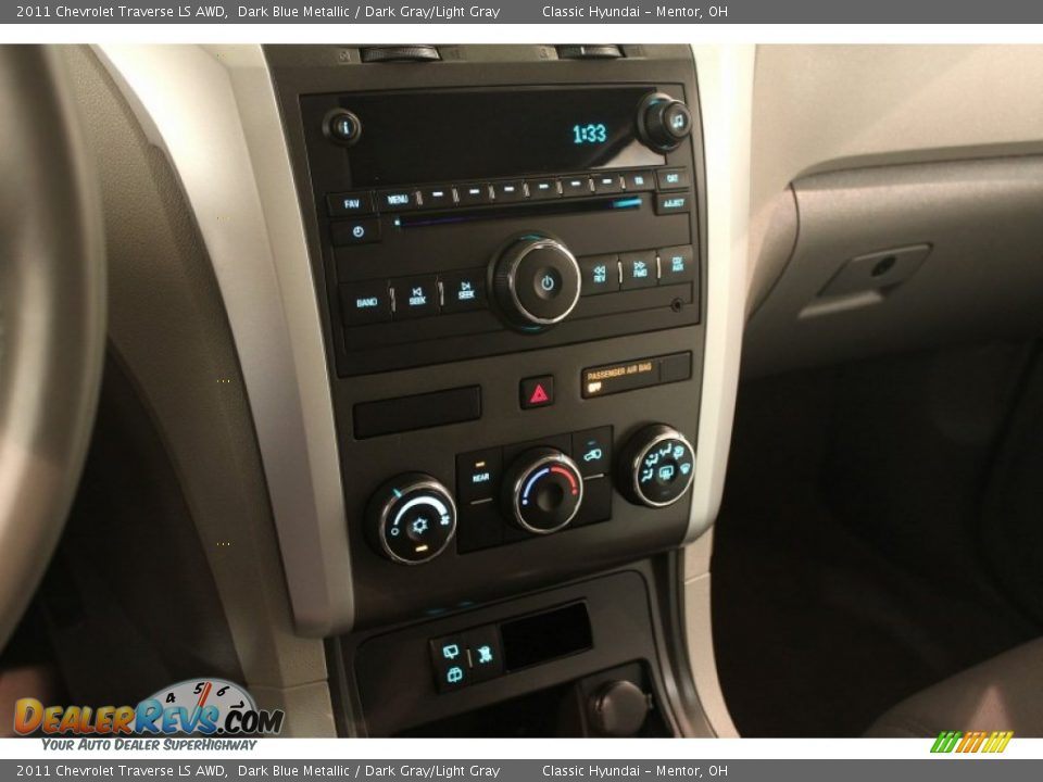 2011 Chevrolet Traverse LS AWD Dark Blue Metallic / Dark Gray/Light Gray Photo #9