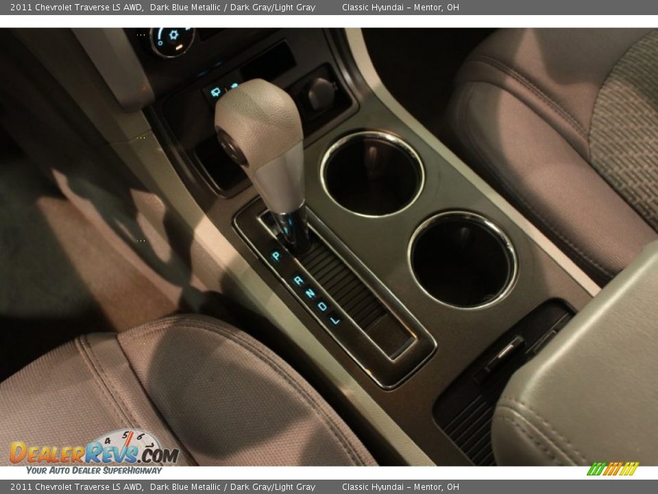 2011 Chevrolet Traverse LS AWD Dark Blue Metallic / Dark Gray/Light Gray Photo #10