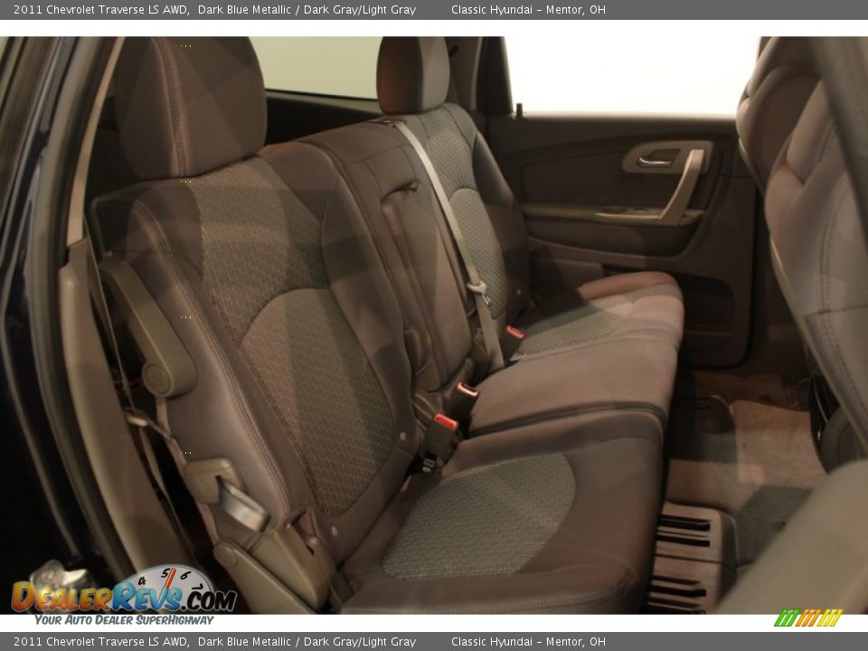 2011 Chevrolet Traverse LS AWD Dark Blue Metallic / Dark Gray/Light Gray Photo #12