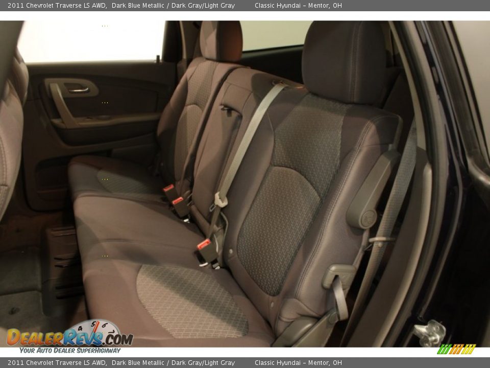 2011 Chevrolet Traverse LS AWD Dark Blue Metallic / Dark Gray/Light Gray Photo #13