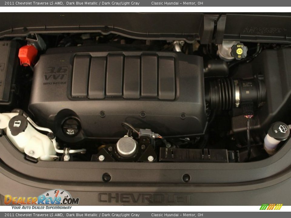 2011 Chevrolet Traverse LS AWD Dark Blue Metallic / Dark Gray/Light Gray Photo #16