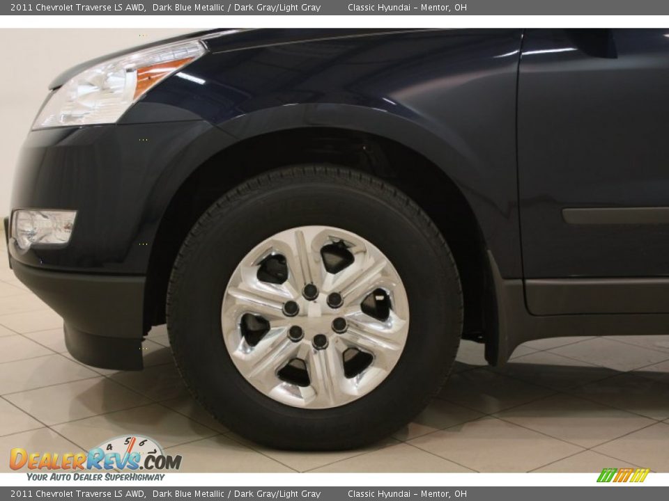 2011 Chevrolet Traverse LS AWD Dark Blue Metallic / Dark Gray/Light Gray Photo #17