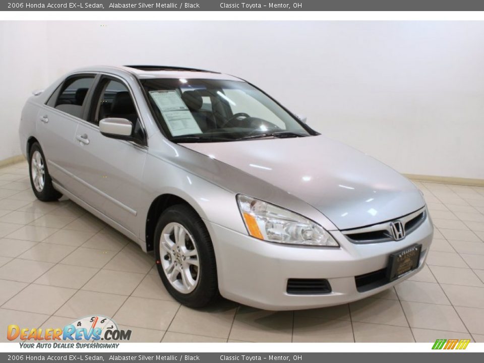 2006 Honda Accord EX-L Sedan Alabaster Silver Metallic / Black Photo #1