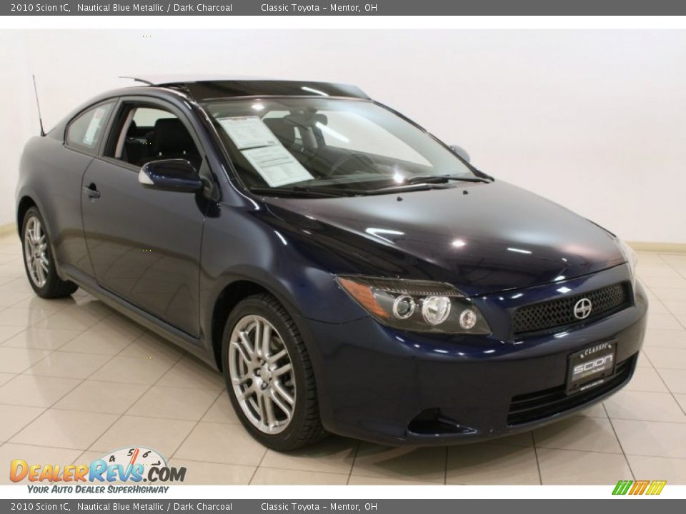 2010 Scion tC Nautical Blue Metallic / Dark Charcoal Photo #1