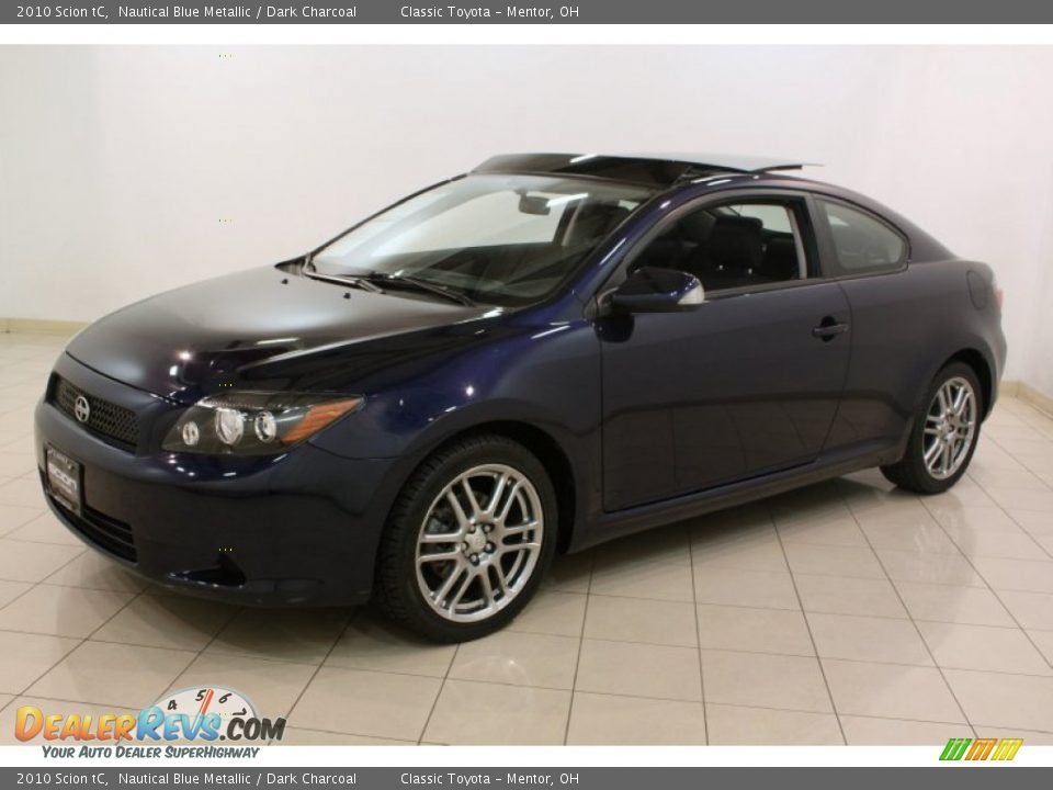 2010 Scion tC Nautical Blue Metallic / Dark Charcoal Photo #3