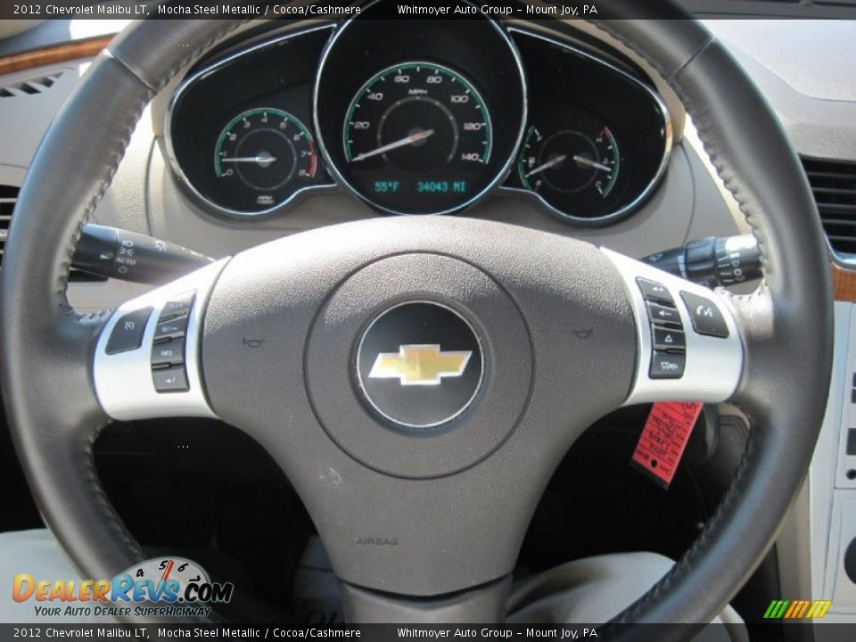 2012 Chevrolet Malibu LT Mocha Steel Metallic / Cocoa/Cashmere Photo #28