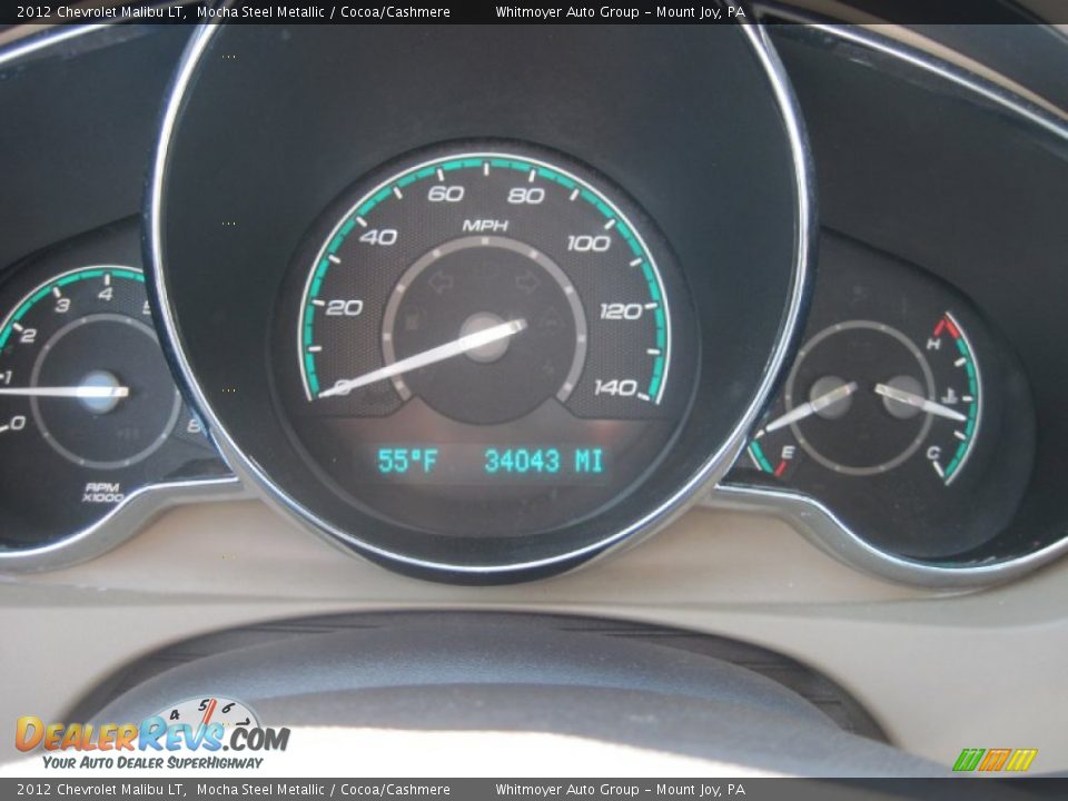 2012 Chevrolet Malibu LT Mocha Steel Metallic / Cocoa/Cashmere Photo #29