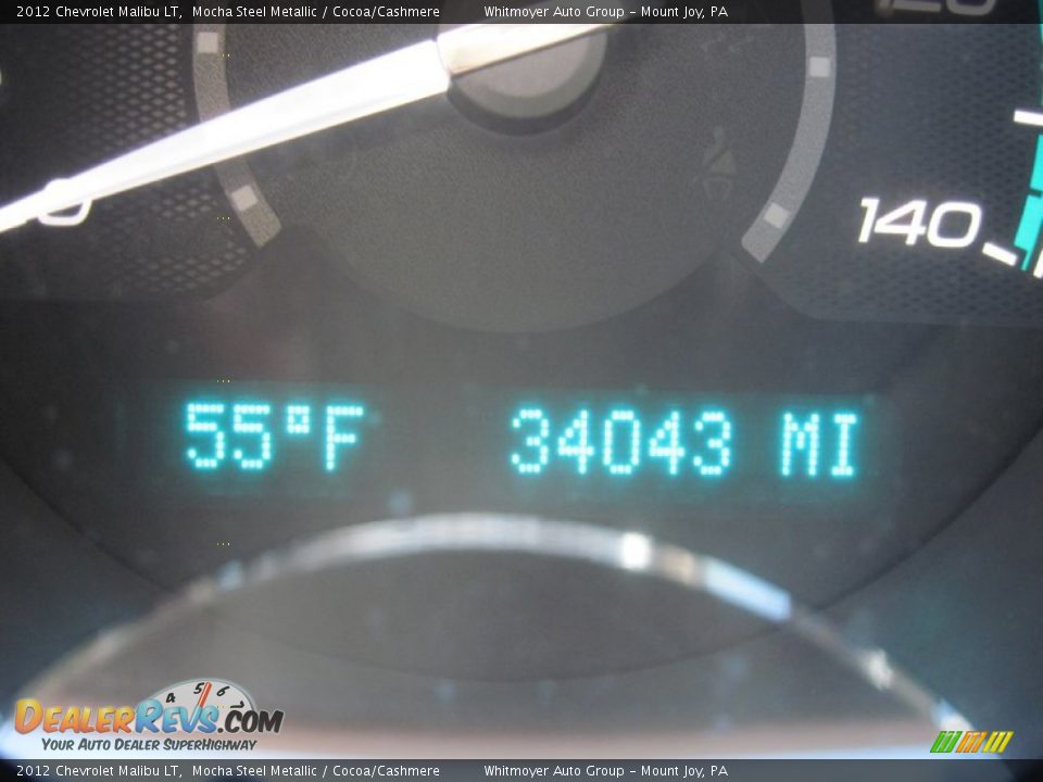 2012 Chevrolet Malibu LT Mocha Steel Metallic / Cocoa/Cashmere Photo #30