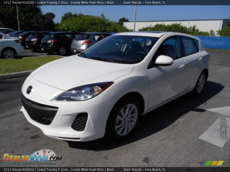 2012 Mazda MAZDA3 i Grand Touring 5 Door Crystal White Pearl Mica / Black Photo #1