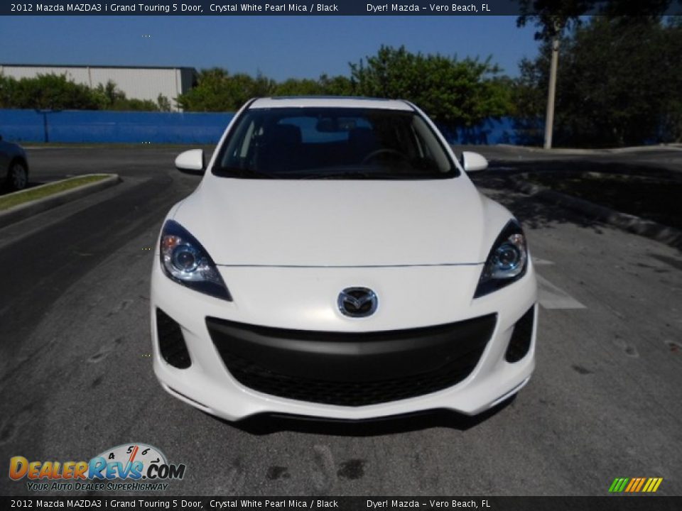 2012 Mazda MAZDA3 i Grand Touring 5 Door Crystal White Pearl Mica / Black Photo #2