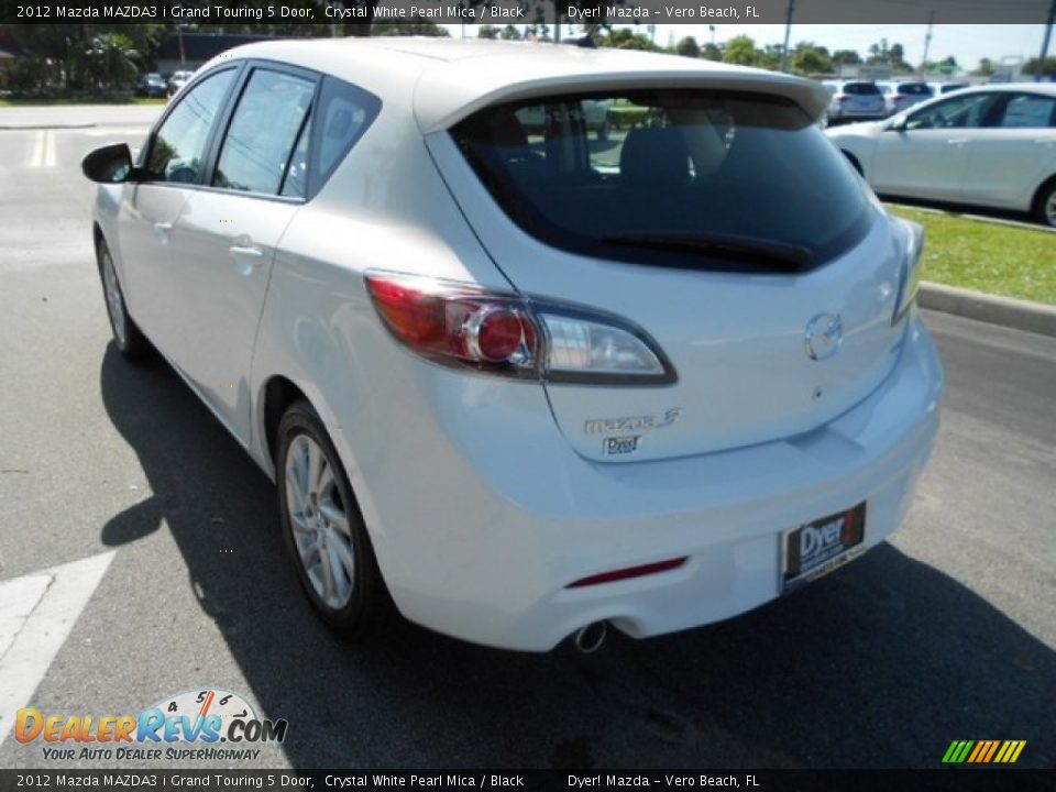 2012 Mazda MAZDA3 i Grand Touring 5 Door Crystal White Pearl Mica / Black Photo #4