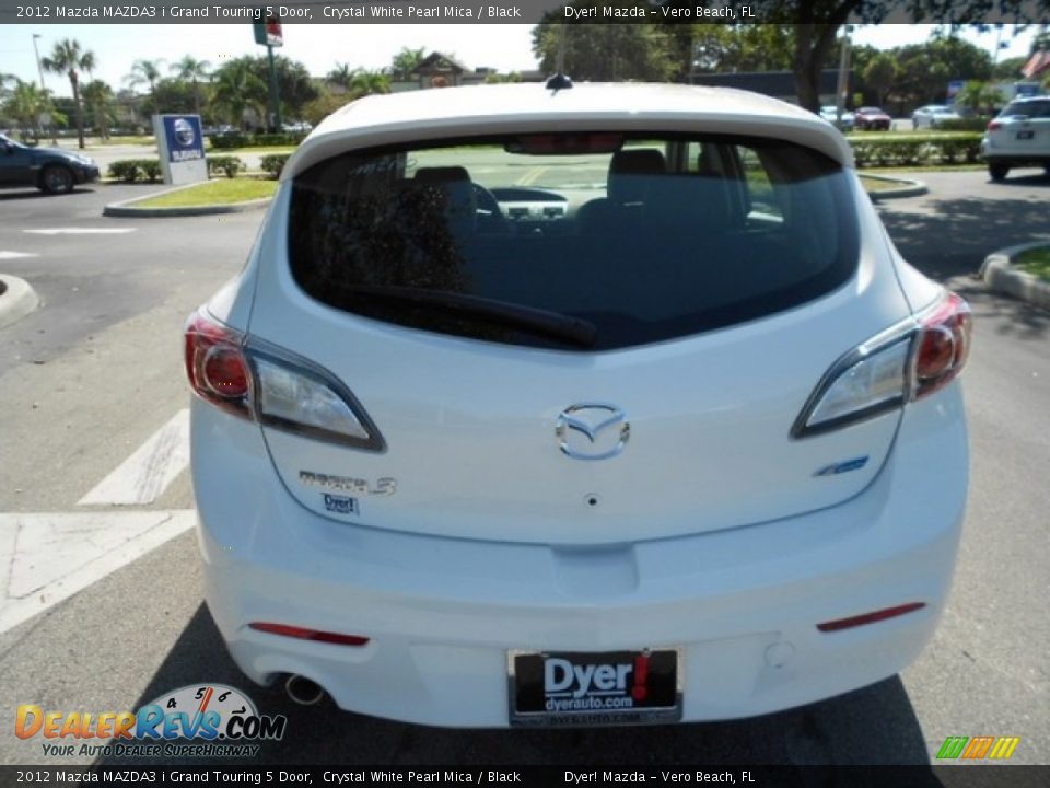 2012 Mazda MAZDA3 i Grand Touring 5 Door Crystal White Pearl Mica / Black Photo #5