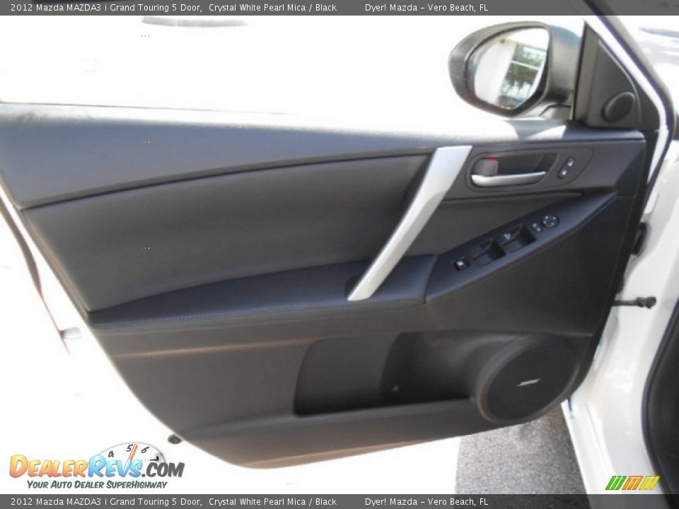 2012 Mazda MAZDA3 i Grand Touring 5 Door Crystal White Pearl Mica / Black Photo #8