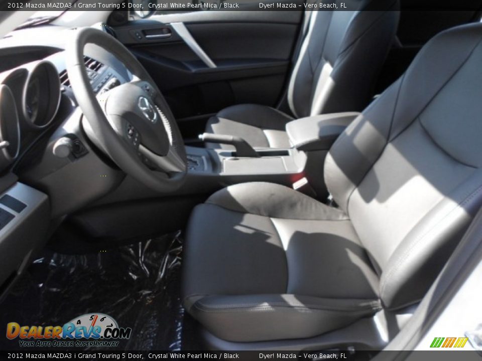 2012 Mazda MAZDA3 i Grand Touring 5 Door Crystal White Pearl Mica / Black Photo #9