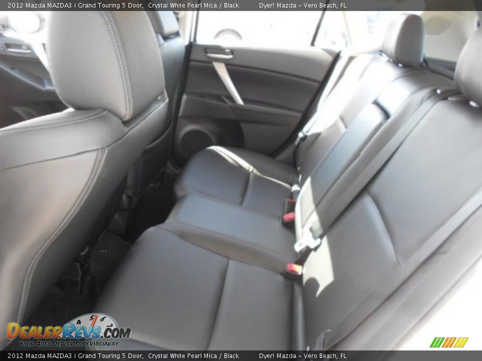 2012 Mazda MAZDA3 i Grand Touring 5 Door Crystal White Pearl Mica / Black Photo #16