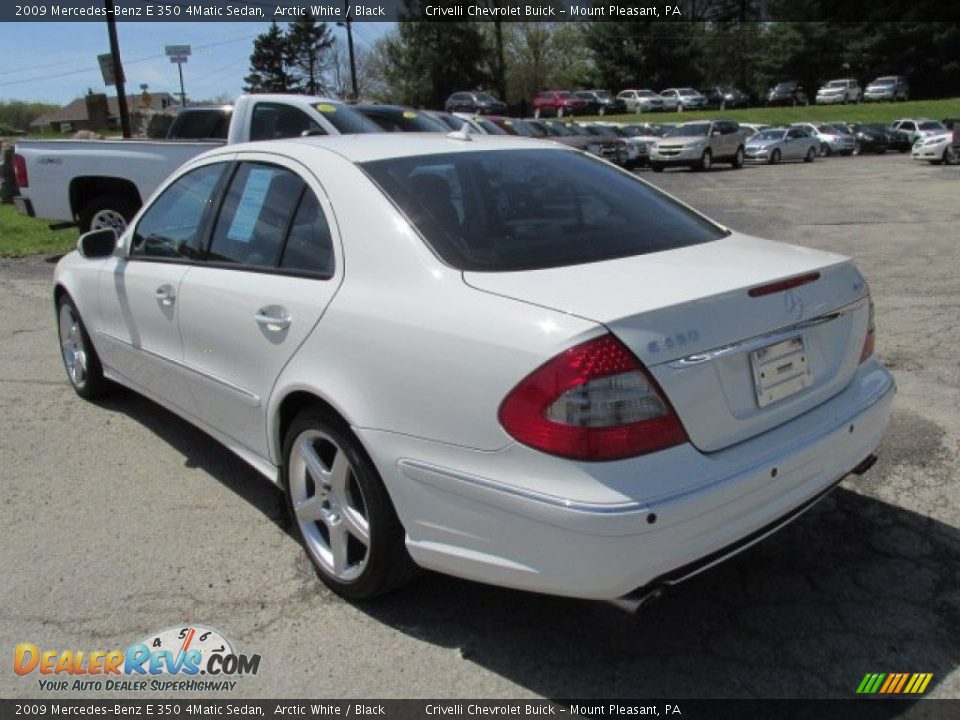 2009 Mercedes-Benz E 350 4Matic Sedan Arctic White / Black Photo #4