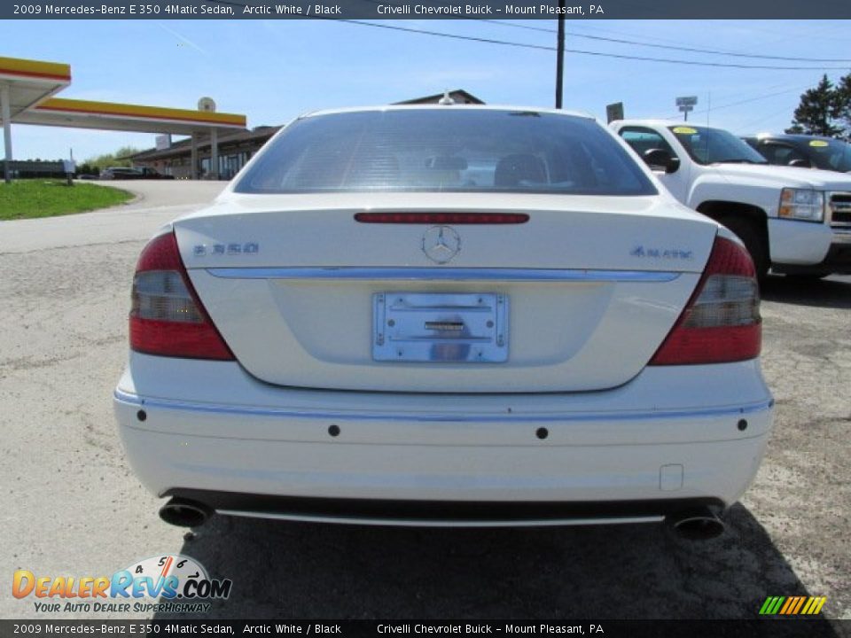 2009 Mercedes-Benz E 350 4Matic Sedan Arctic White / Black Photo #5