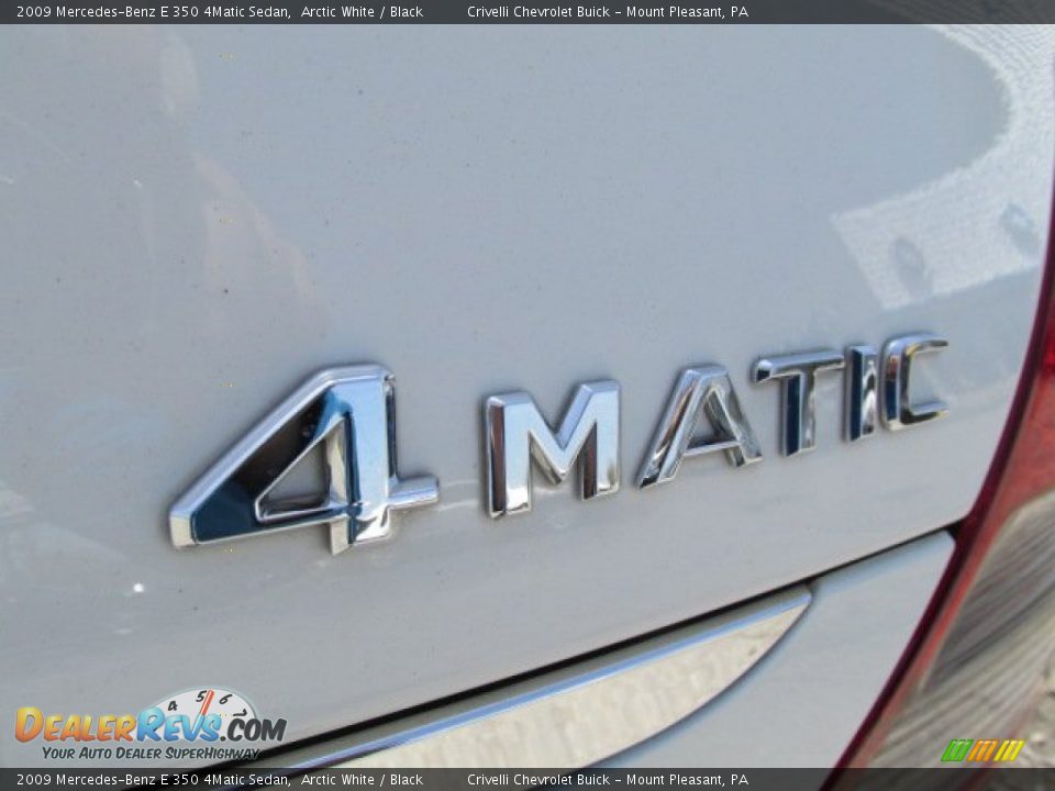 2009 Mercedes-Benz E 350 4Matic Sedan Arctic White / Black Photo #6