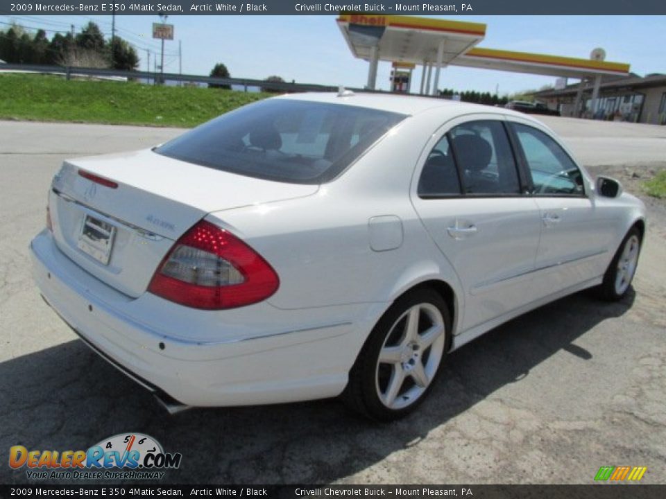 2009 Mercedes-Benz E 350 4Matic Sedan Arctic White / Black Photo #7