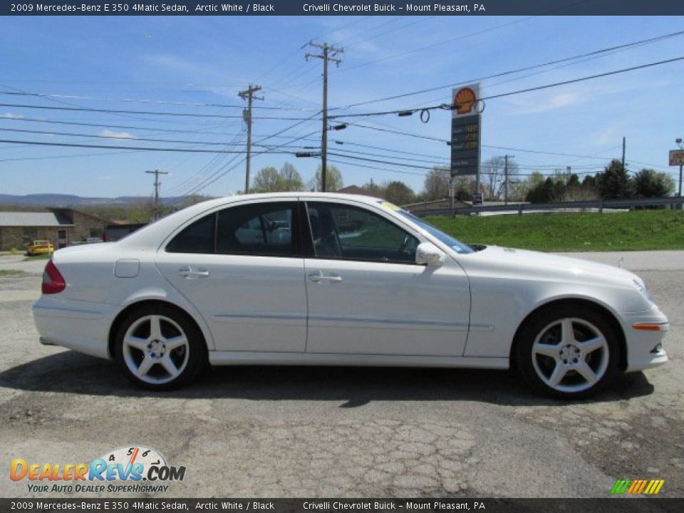 2009 Mercedes-Benz E 350 4Matic Sedan Arctic White / Black Photo #9