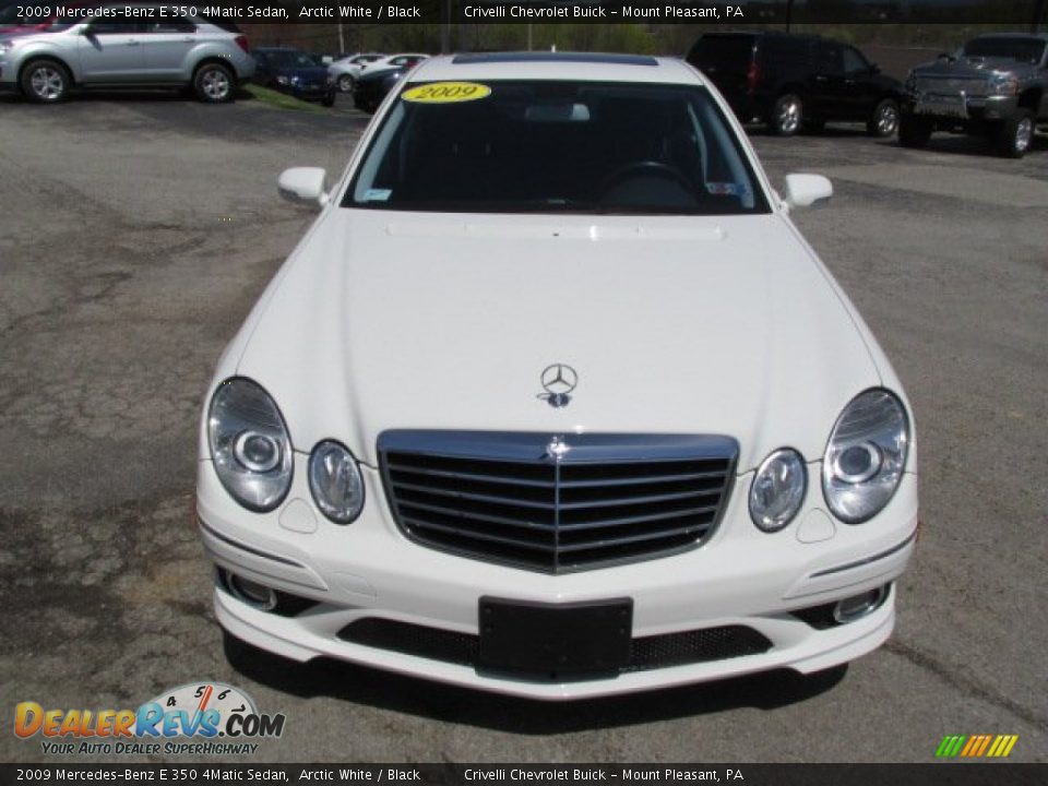 2009 Mercedes-Benz E 350 4Matic Sedan Arctic White / Black Photo #11