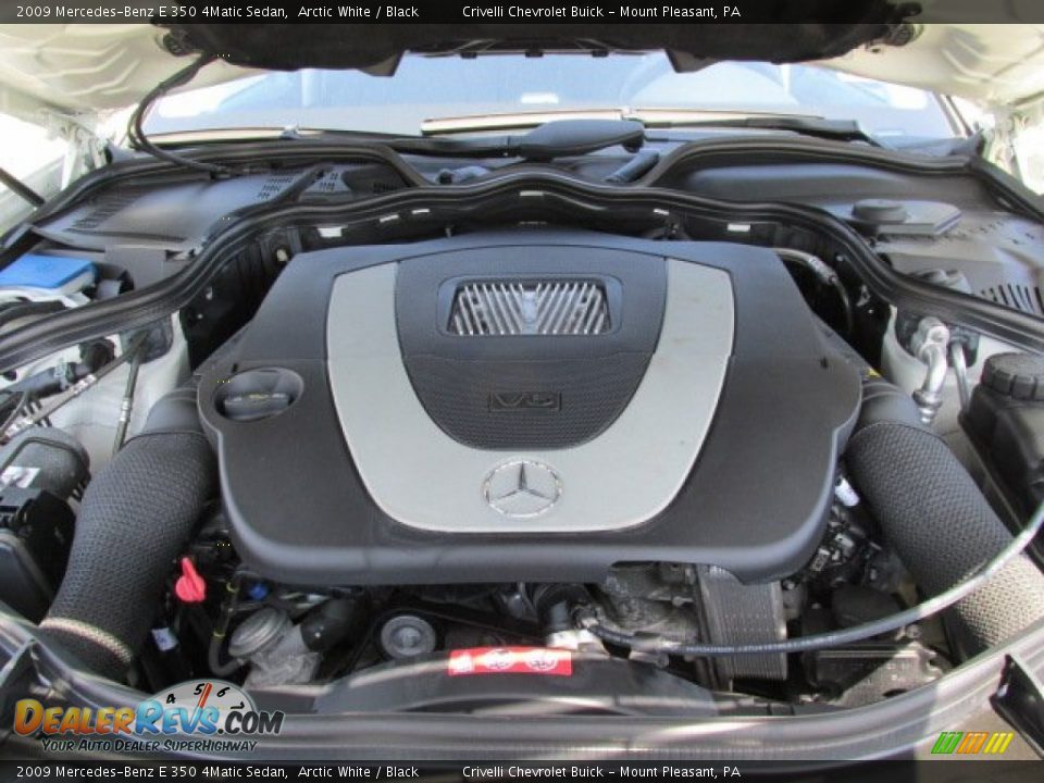 2009 Mercedes-Benz E 350 4Matic Sedan Arctic White / Black Photo #13