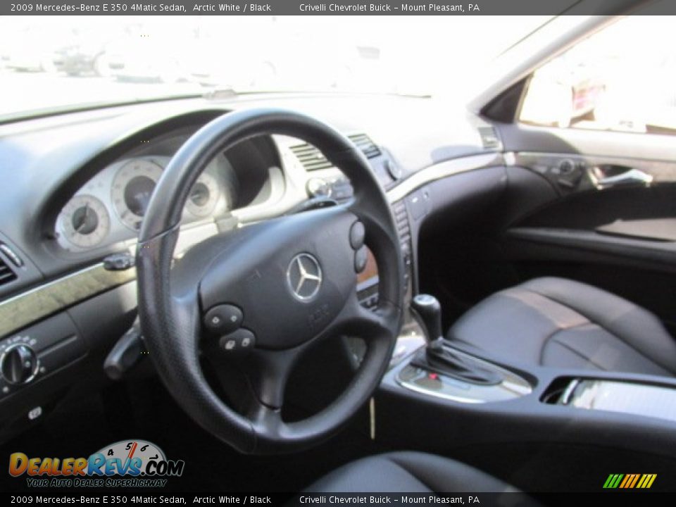 2009 Mercedes-Benz E 350 4Matic Sedan Arctic White / Black Photo #14