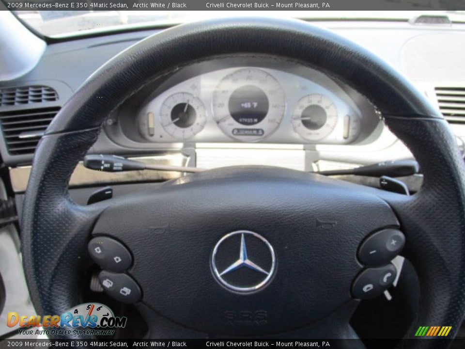 2009 Mercedes-Benz E 350 4Matic Sedan Arctic White / Black Photo #26