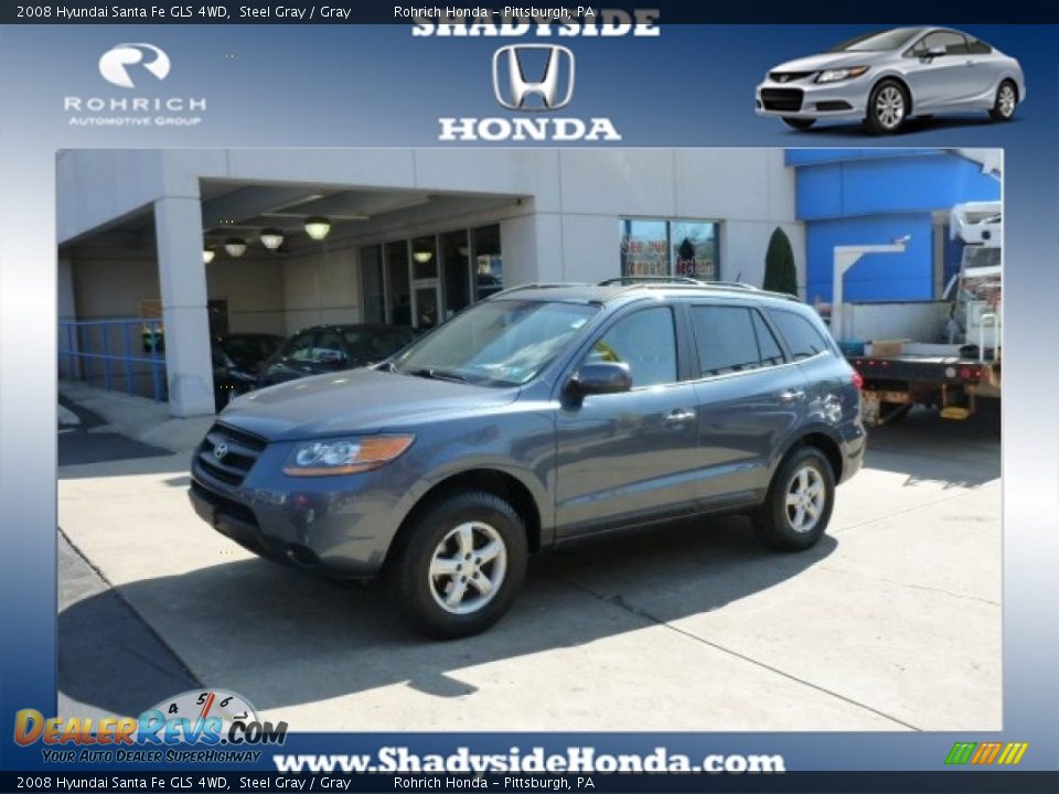 2008 Hyundai Santa Fe GLS 4WD Steel Gray / Gray Photo #1