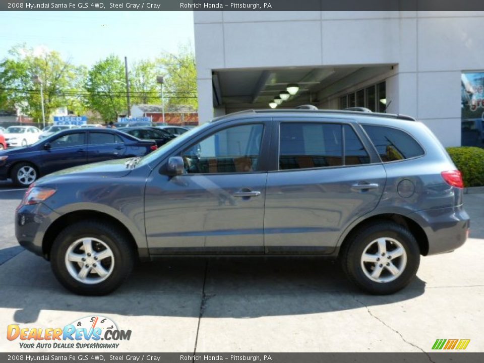 2008 Hyundai Santa Fe GLS 4WD Steel Gray / Gray Photo #2