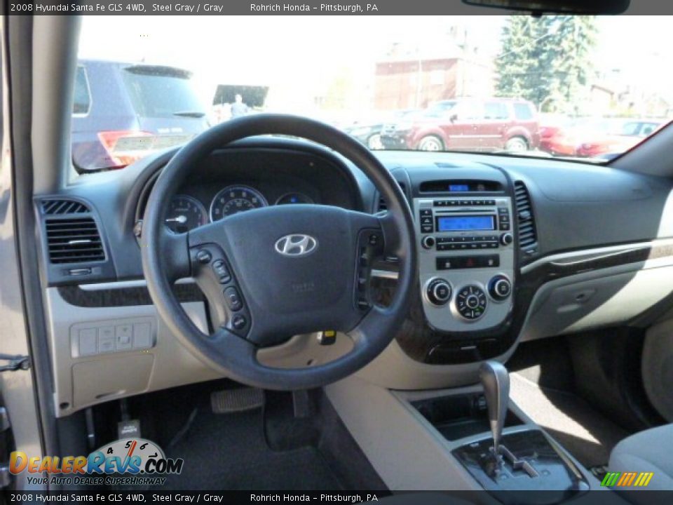 Dashboard of 2008 Hyundai Santa Fe GLS 4WD Photo #6