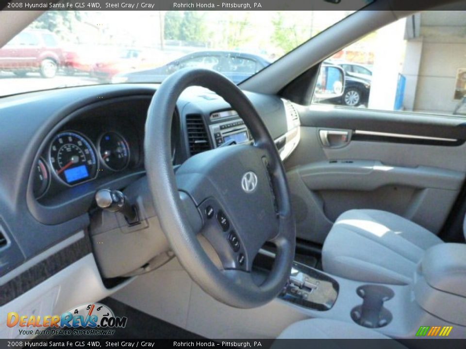 2008 Hyundai Santa Fe GLS 4WD Steel Gray / Gray Photo #7