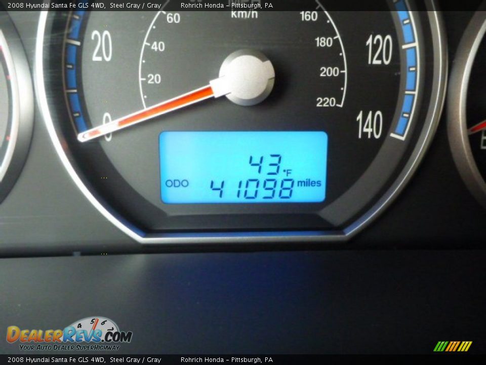 2008 Hyundai Santa Fe GLS 4WD Steel Gray / Gray Photo #9