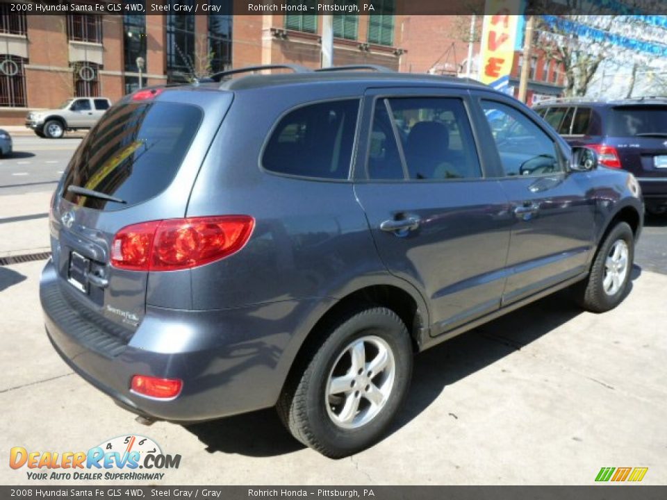 2008 Hyundai Santa Fe GLS 4WD Steel Gray / Gray Photo #11