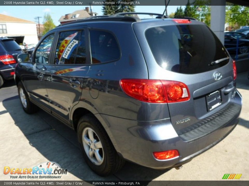 2008 Hyundai Santa Fe GLS 4WD Steel Gray / Gray Photo #12