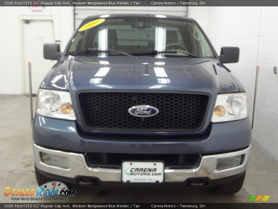 2005 Ford F150 XLT Regular Cab 4x4 Medium Wedgewood Blue Metallic / Tan Photo #3