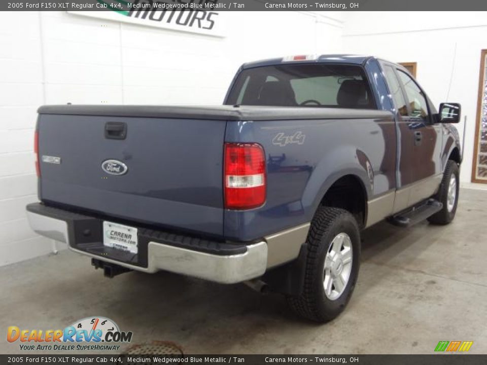 2005 Ford F150 XLT Regular Cab 4x4 Medium Wedgewood Blue Metallic / Tan Photo #6