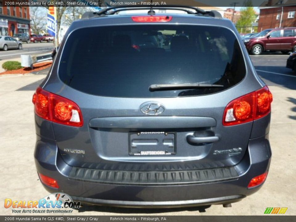 2008 Hyundai Santa Fe GLS 4WD Steel Gray / Gray Photo #16