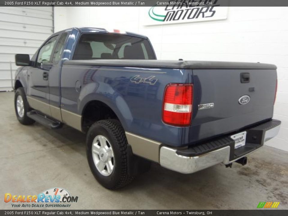 2005 Ford F150 XLT Regular Cab 4x4 Medium Wedgewood Blue Metallic / Tan Photo #10