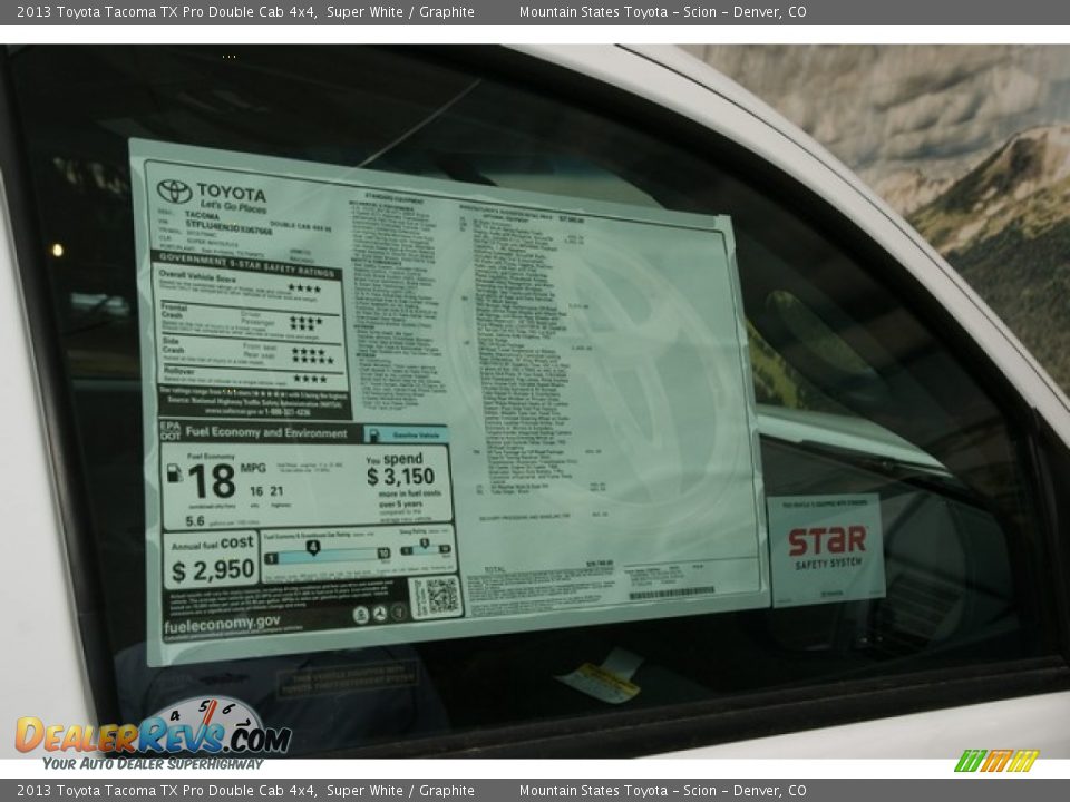 2013 Toyota Tacoma TX Pro Double Cab 4x4 Super White / Graphite Photo #10