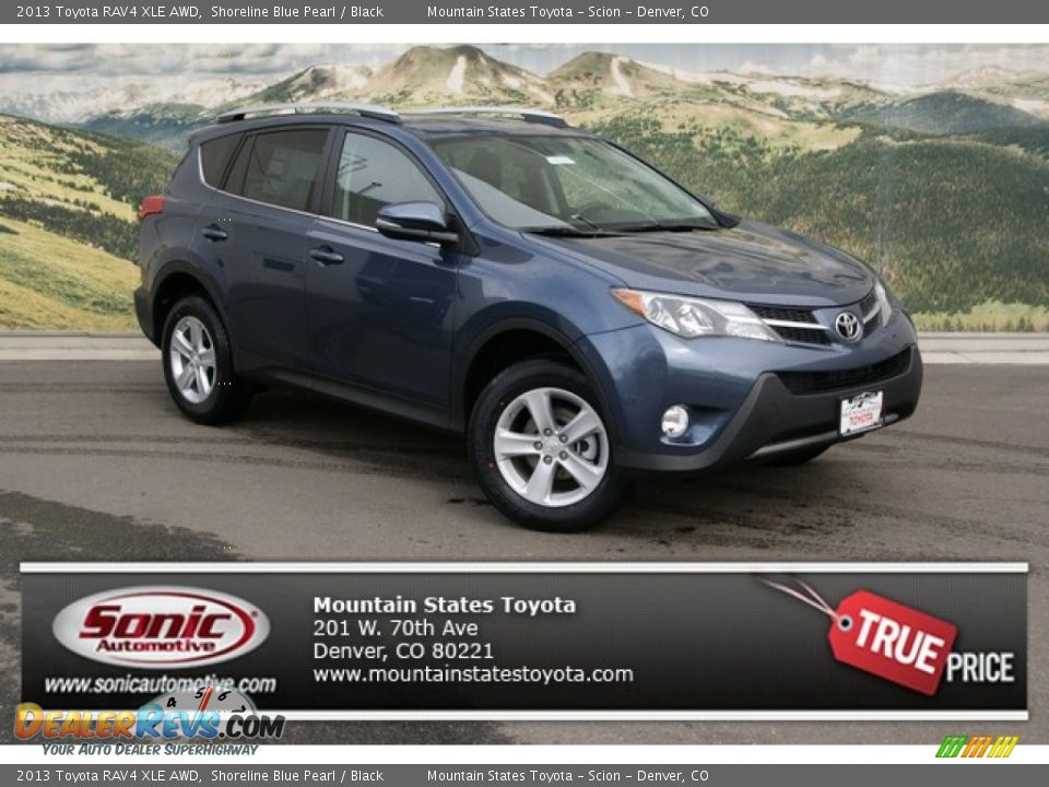 2013 Toyota RAV4 XLE AWD Shoreline Blue Pearl / Black Photo #1