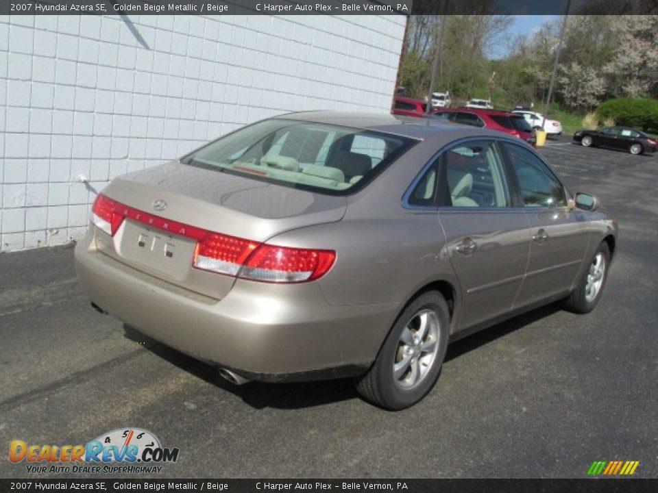 2007 Hyundai Azera SE Golden Beige Metallic / Beige Photo #7