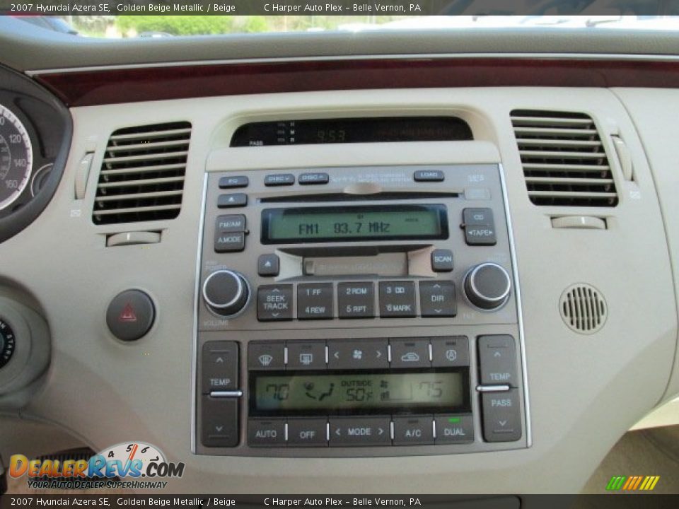 2007 Hyundai Azera SE Golden Beige Metallic / Beige Photo #17