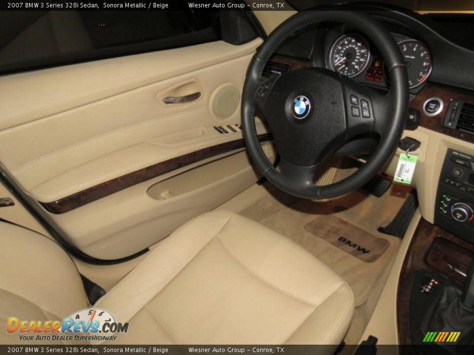 2007 BMW 3 Series 328i Sedan Sonora Metallic / Beige Photo #14