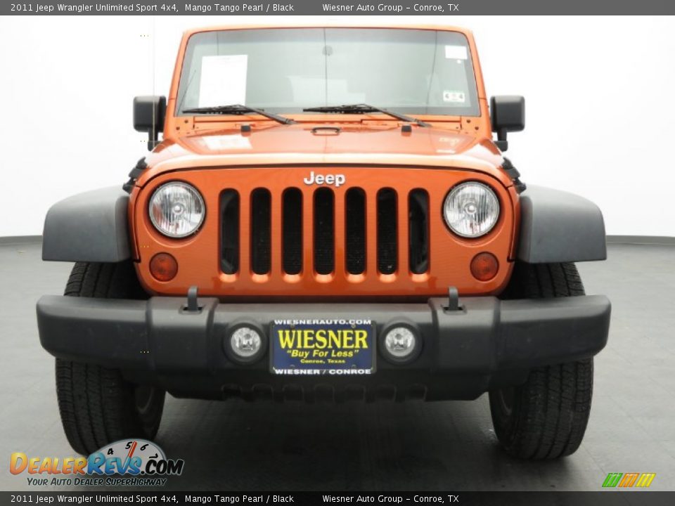 2011 Jeep Wrangler Unlimited Sport 4x4 Mango Tango Pearl / Black Photo #2