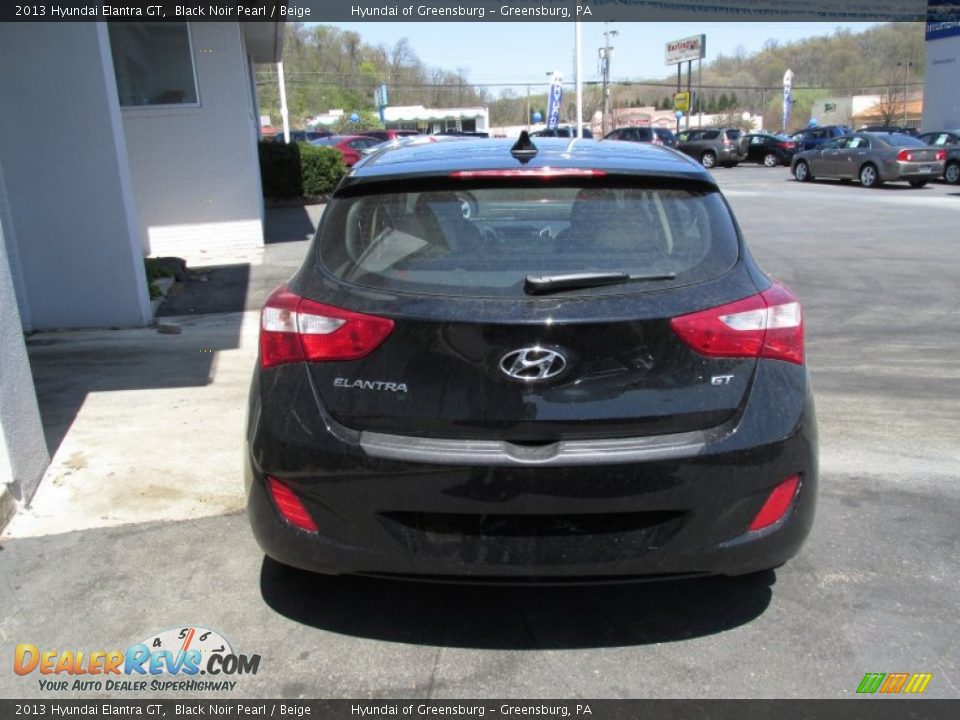 2013 Hyundai Elantra GT Black Noir Pearl / Beige Photo #4