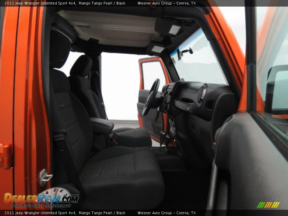 2011 Jeep Wrangler Unlimited Sport 4x4 Mango Tango Pearl / Black Photo #13