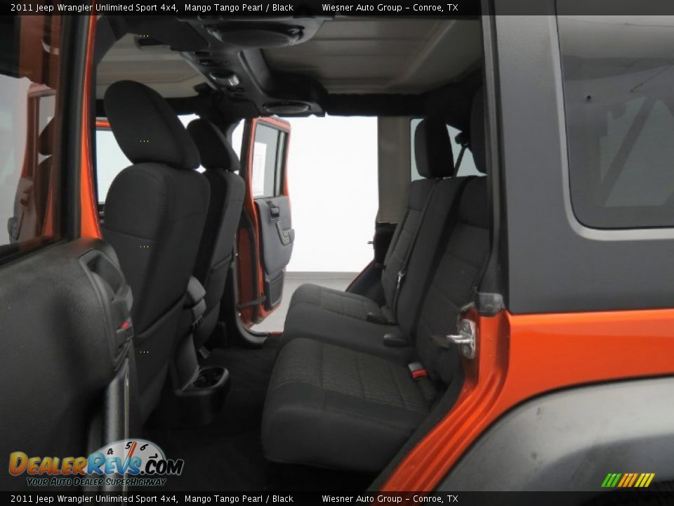 2011 Jeep Wrangler Unlimited Sport 4x4 Mango Tango Pearl / Black Photo #14